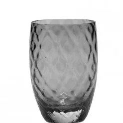 38 cl - Zafferano Losanghe Bicchiere Acqua in Vetro Soffiato - Set 6 Pezzi