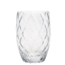 38 cl - Zafferano Losanghe Bicchiere Acqua in Vetro Soffiato - Set 6 Pezzi