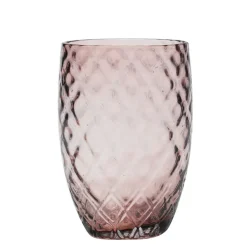 38 cl - Zafferano Losanghe Bicchiere Acqua in Vetro Soffiato - Set 6 Pezzi