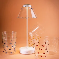 45 cl - Zafferano Party Bicchiere Bibita Pallini Colorati in Vetro Borosilicato - Set 6 Pezzi