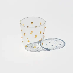 45 cl - Zafferano Party Bicchiere Bibita Pallini Colorati in Vetro Borosilicato - Set 6 Pezzi