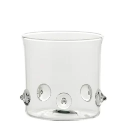 38 cl - Zafferano Patèa Bicchiere Acqua Punti Colorati in Vetro Borosilicato - Set 6 Pezzi