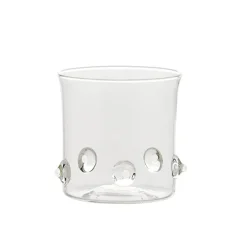 38 cl - Zafferano Patèa Bicchiere Acqua Punti Colorati in Vetro Borosilicato - Set 6 Pezzi