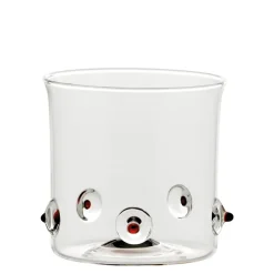 38 cl - Zafferano Patèa Bicchiere Acqua Punti Colorati in Vetro Borosilicato - Set 6 Pezzi