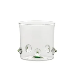 38 cl - Zafferano Patèa Bicchiere Acqua Punti Colorati in Vetro Borosilicato - Set 6 Pezzi