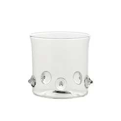 38 cl - Zafferano Patèa Bicchiere Acqua Punti Colorati in Vetro Borosilicato - Set 6 Pezzi