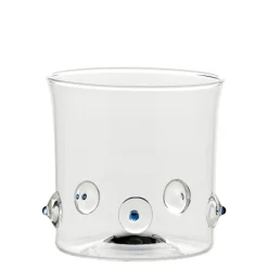 38 cl - Zafferano Patèa Bicchiere Acqua Punti Colorati in Vetro Borosilicato - Set 6 Pezzi