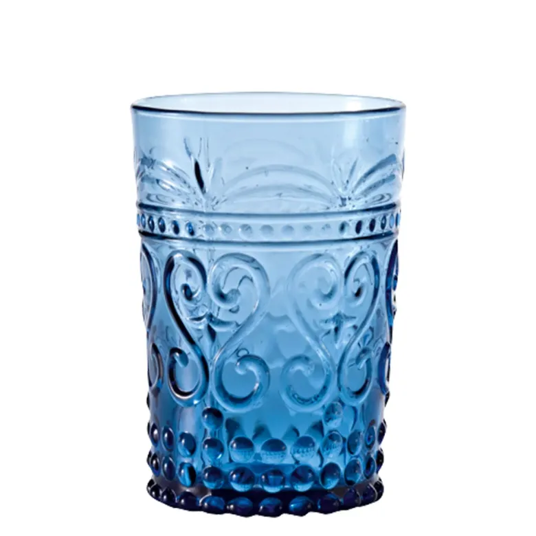 27 cl - Zafferano Provenzale Bicchiere Acqua in Vetro - Set 6 Pezzi