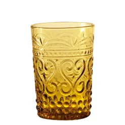 27 cl - Zafferano Provenzale Bicchiere Acqua in Vetro - Set 6 Pezzi