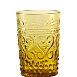 27 cl - Zafferano Provenzale Bicchiere Acqua in Vetro - Set 6 Pezzi