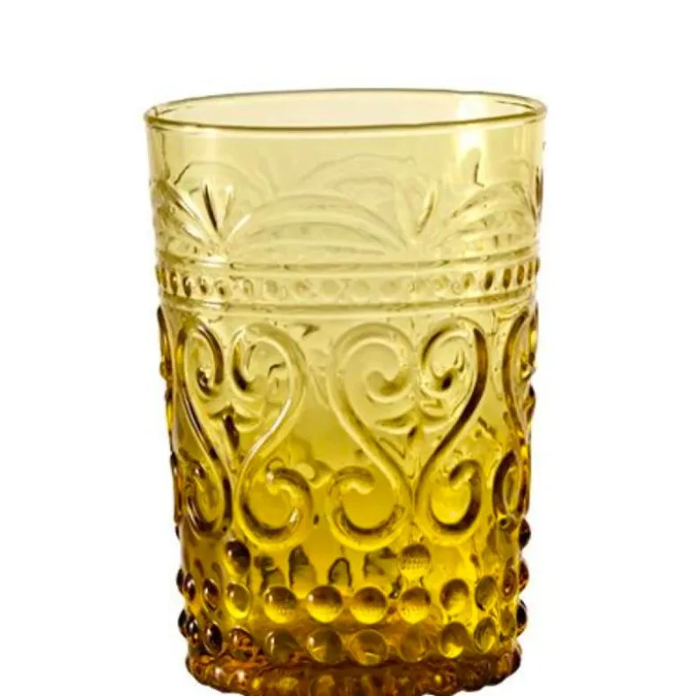 27 cl - Zafferano Provenzale Bicchiere Acqua in Vetro - Set 6 Pezzi