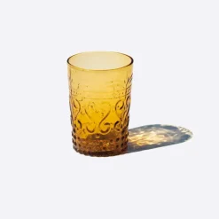 27 cl - Zafferano Provenzale Bicchiere Acqua in Vetro - Set 6 Pezzi