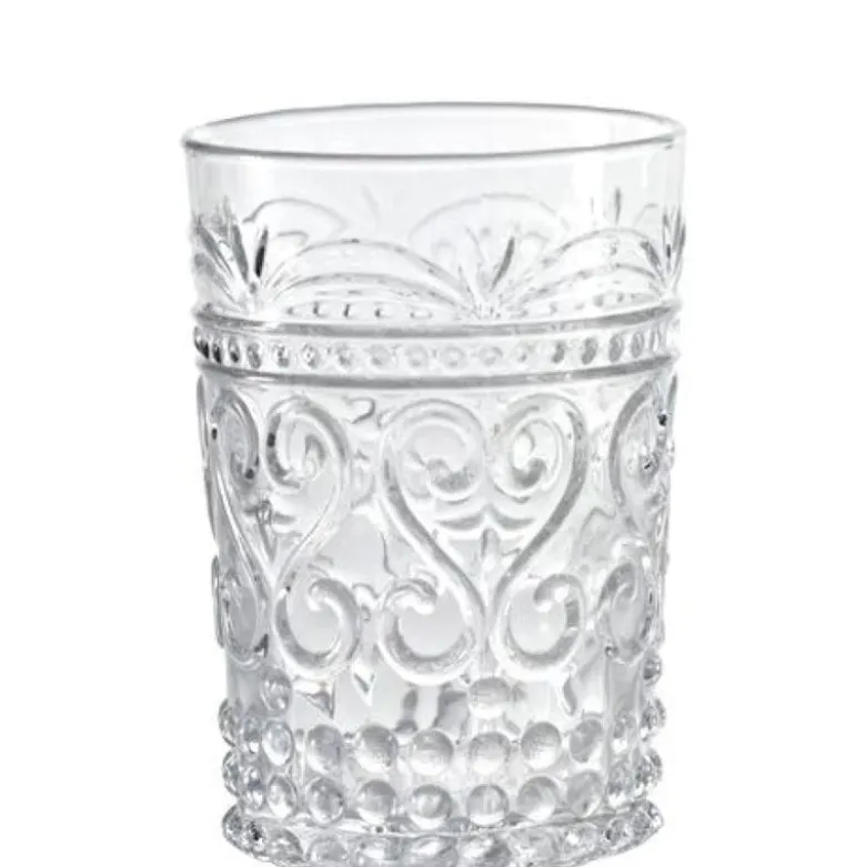27 cl - Zafferano Provenzale Bicchiere Acqua in Vetro - Set 6 Pezzi