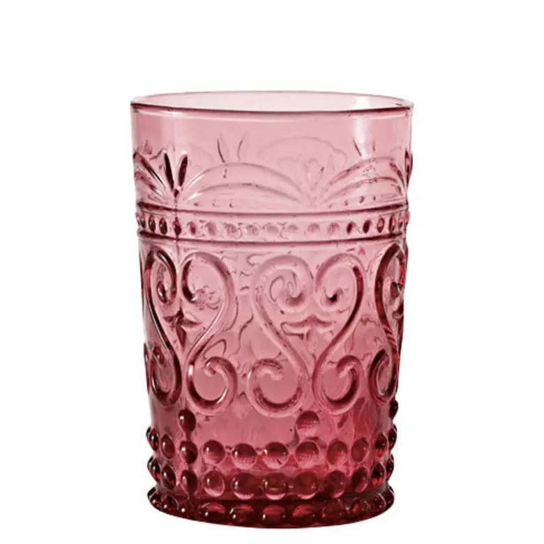 27 cl - Zafferano Provenzale Bicchiere Acqua in Vetro - Set 6 Pezzi