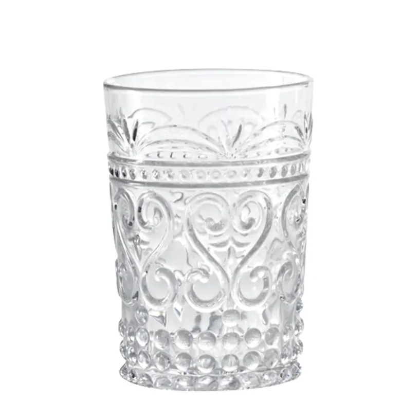 27 cl - Zafferano Provenzale Bicchiere Acqua in Vetro - Set 6 Pezzi