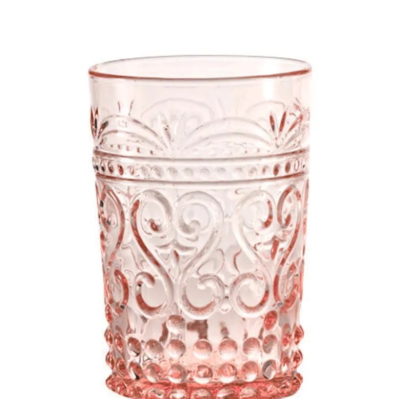 27 cl - Zafferano Provenzale Bicchiere Acqua in Vetro - Set 6 Pezzi