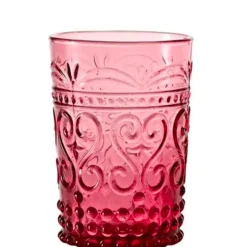 27 cl - Zafferano Provenzale Bicchiere Acqua in Vetro - Set 6 Pezzi