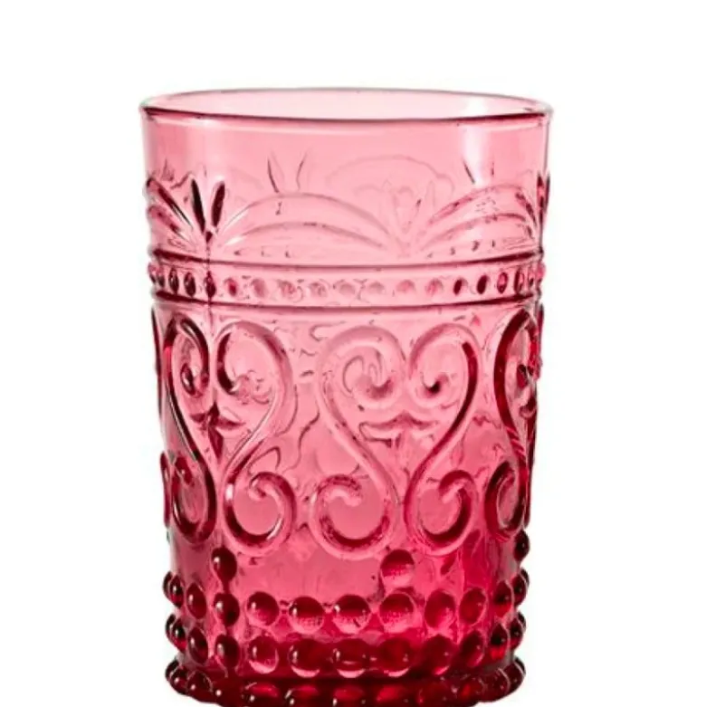 27 cl - Zafferano Provenzale Bicchiere Acqua in Vetro - Set 6 Pezzi