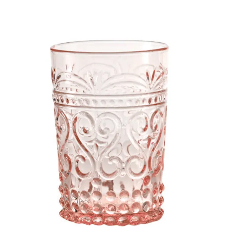 27 cl - Zafferano Provenzale Bicchiere Acqua in Vetro - Set 6 Pezzi