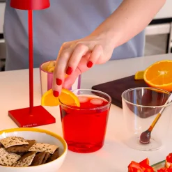 38.5 cl - Zafferano Spritzometro Bicchiere Cocktail Fatto a Mano In Vetro Borosilicato Set 2 Bicchieri e Misurino