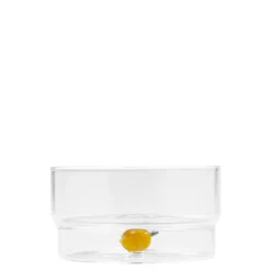 32.5 cl - Zafferano Teca Frutta Coppa Fatta a Mano In Vetro Borosilicato