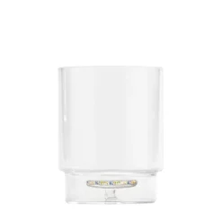 35 cl - Zafferano Teca Terrazzo Bicchiere Acqua Fatto a Mano In Vetro Borosilicato Set 6 Pz