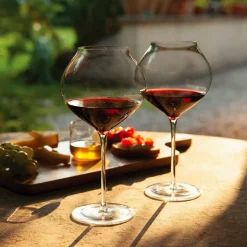 55 cl - Zafferano Ultralight Calice Vino Rosso in Vetro Fatto a Mano - Set 2 Pezzi