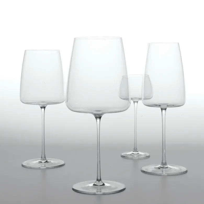 75 cl - Zafferano Ultralight Calice Vino Rosso in Vetro Fatto a Mano - Set 2 Pezzi
