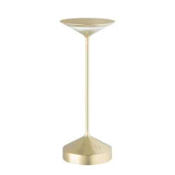28 cm - Abert Tempo Lampada Da Tavolo Ricaricabile In Alluminio