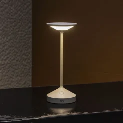 28 cm - Abert Tempo Lampada Da Tavolo Ricaricabile In Alluminio
