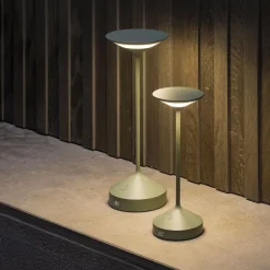22 cm - Abert Tempo Mini Lampada Da Tavolo Ricaricabile In Alluminio