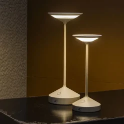 22 cm - Abert Tempo Mini Lampada Da Tavolo Ricaricabile In Alluminio