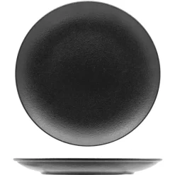 27 cm - Ariane Black Dazzle Piatto Piano In Porcellana - Set 6 Pz