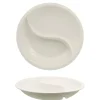 34 cm - Ariane Buffet Piatto Vassoio Doppio Scomparto In Porcellana - Set 4 Pz