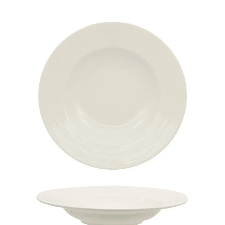 23 cm - Ariane Eclipse Piatto Fondo In Porcellana - Set 12 Pz