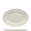 28 cm - Ariane Prime Piatto Vassoio Ovale In Porcellana - Set 12 Pz