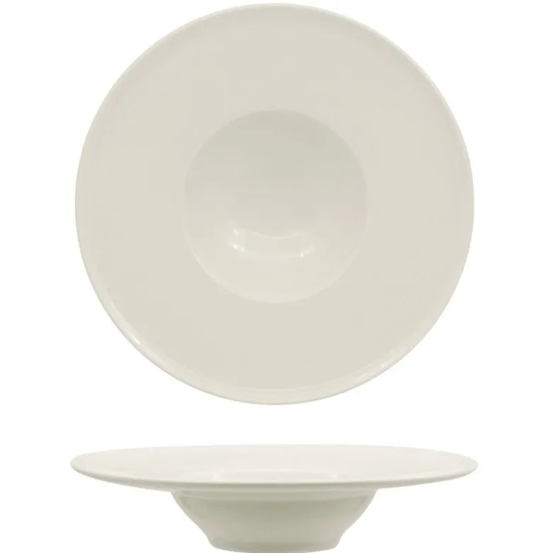 28 cm - Ariane Privilege Piatto Pasta In Porcellana - Set 6 Pz