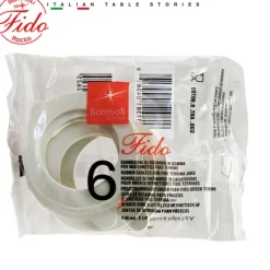 8 cm Bormioli Rocco Fido Guarnizioni Fido In Vetro - Set 6 Pz