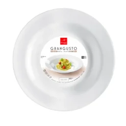 29.5 cm - Bormioli Rocco Grangusto Piatto Pasta In Vetro Opale Temperato - Set 6 Pz
