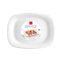 28 cm - Bormioli Rocco Grangusto Piatto Portata In Vetro Opale Temperato - Set 6 Pz