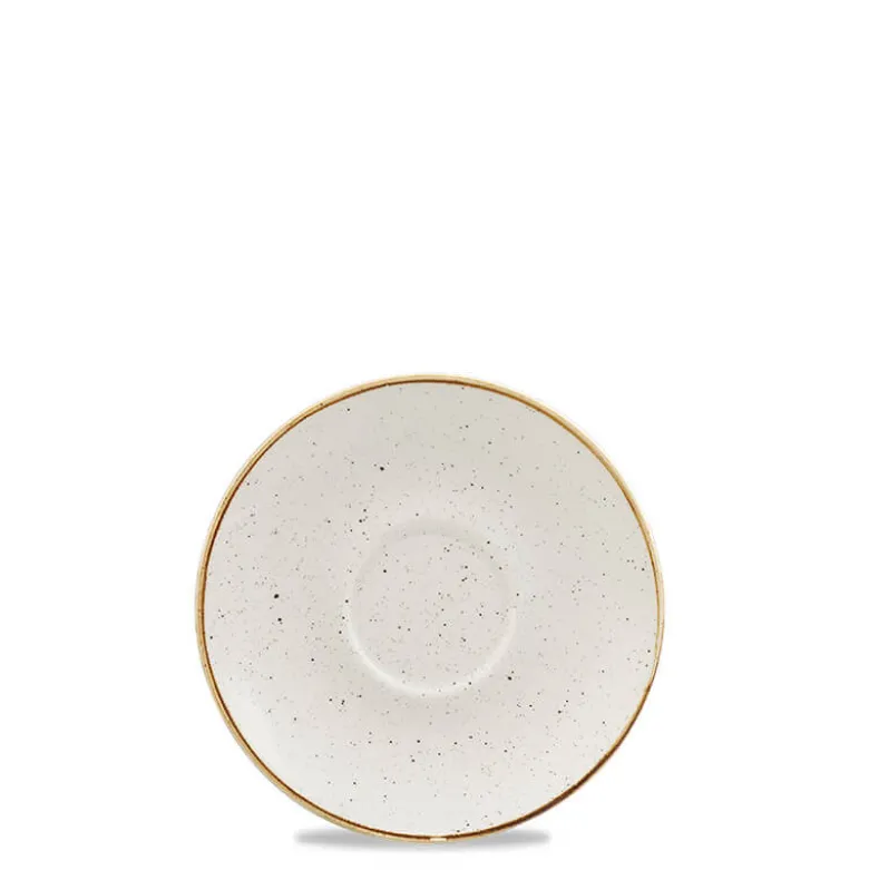 15.6 cm - Churchill Stonecast Piattino Tazza Cappuccino Rotondo In Porcellana
