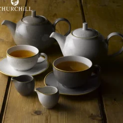11.8 cm - Churchill Stonecast Piattino Tazzina Caffé Rotondo In Porcellana