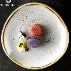21.7 cm - Churchill Stonecast Piatto Frutta Dessert Rotondo In Porcellana Vetrificata