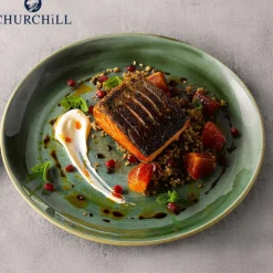 21.7 cm - Churchill Stonecast Piatto Frutta Dessert Rotondo In Porcellana Vetrificata