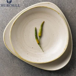 31 cm - Churchill Stonecast Piatto Piano Triangolare In Porcellana Vetrificata
