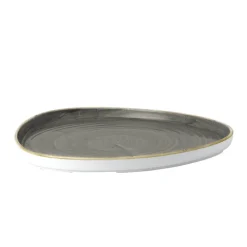 26 cm - Churchill Stonecast Piatto Piano Triangolare In Porcellana Vetrificata