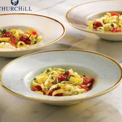 28 cm - Churchill Stonecast Piatto Pasta Rotondo In Porcellana Vetrificata
