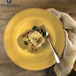28 cm - Churchill Stonecast Piatto Pasta Rotondo In Porcellana Vetrificata