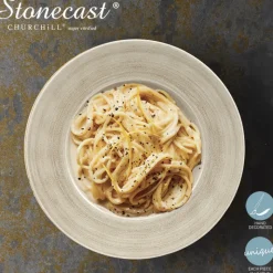 28 cm - Churchill Stonecast Piatto Pasta Rotondo In Porcellana Vetrificata