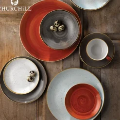 16.5 cm - Churchill Stonecast Piatto Pane Rotondo In Porcellana Vetrificata
